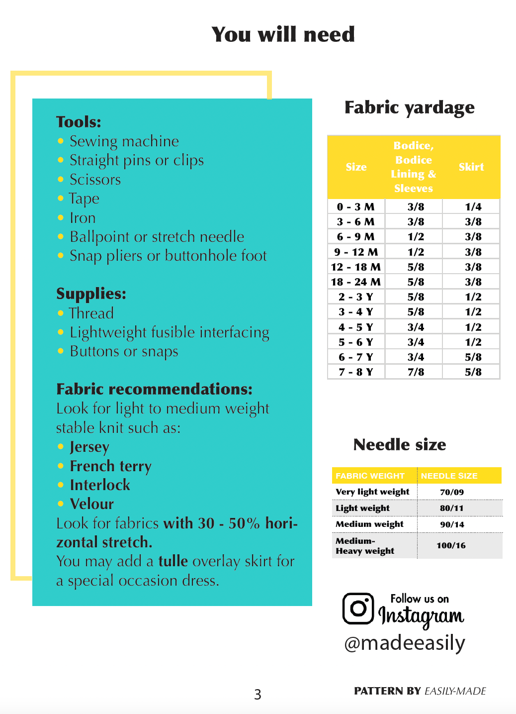 Downloadable FREE Dress Pattern for Beginners sewing pattern for