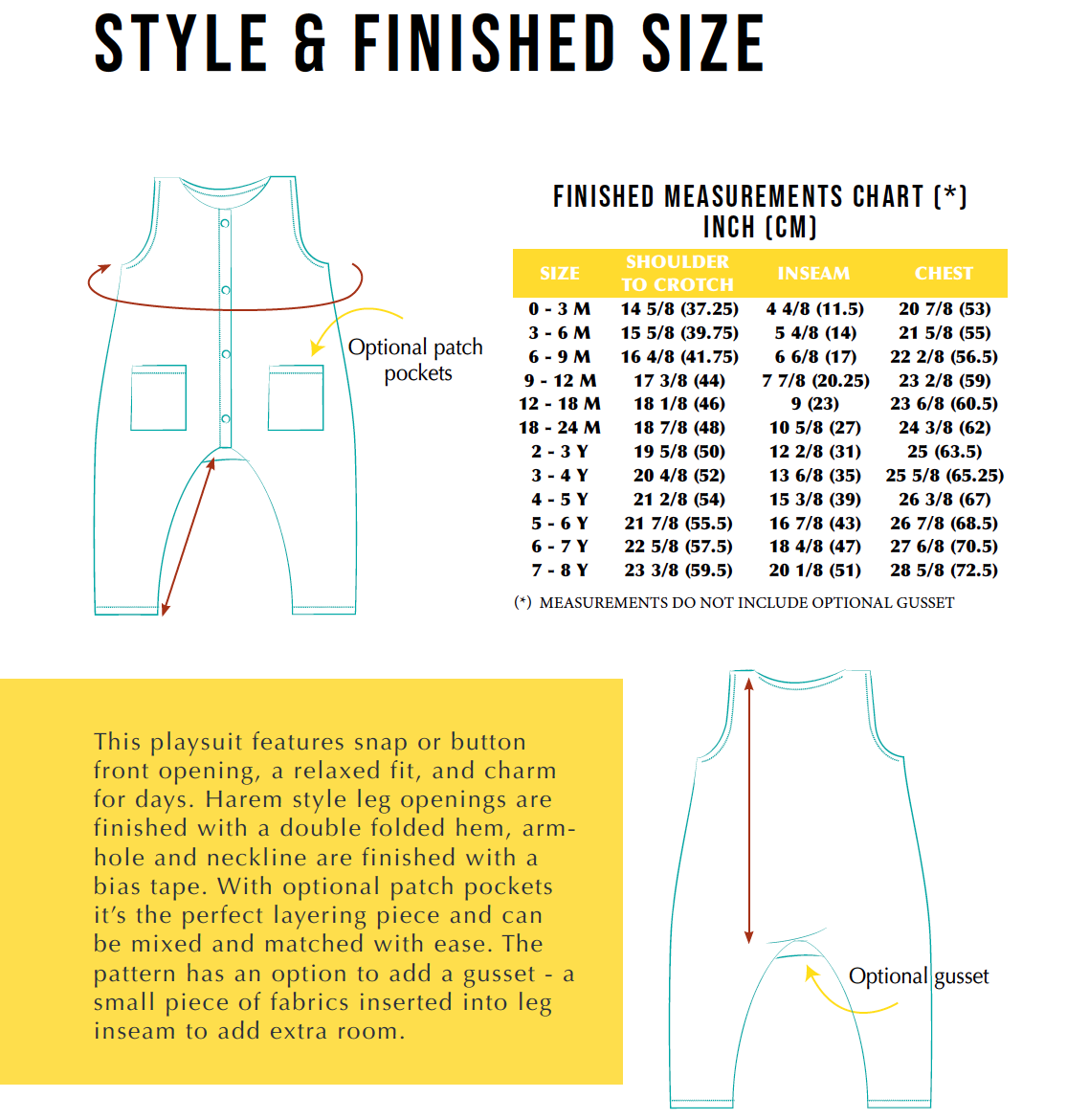 Kids Jumpsuit PDF sewing pattern with photo tutorial – Easily Made Patterns