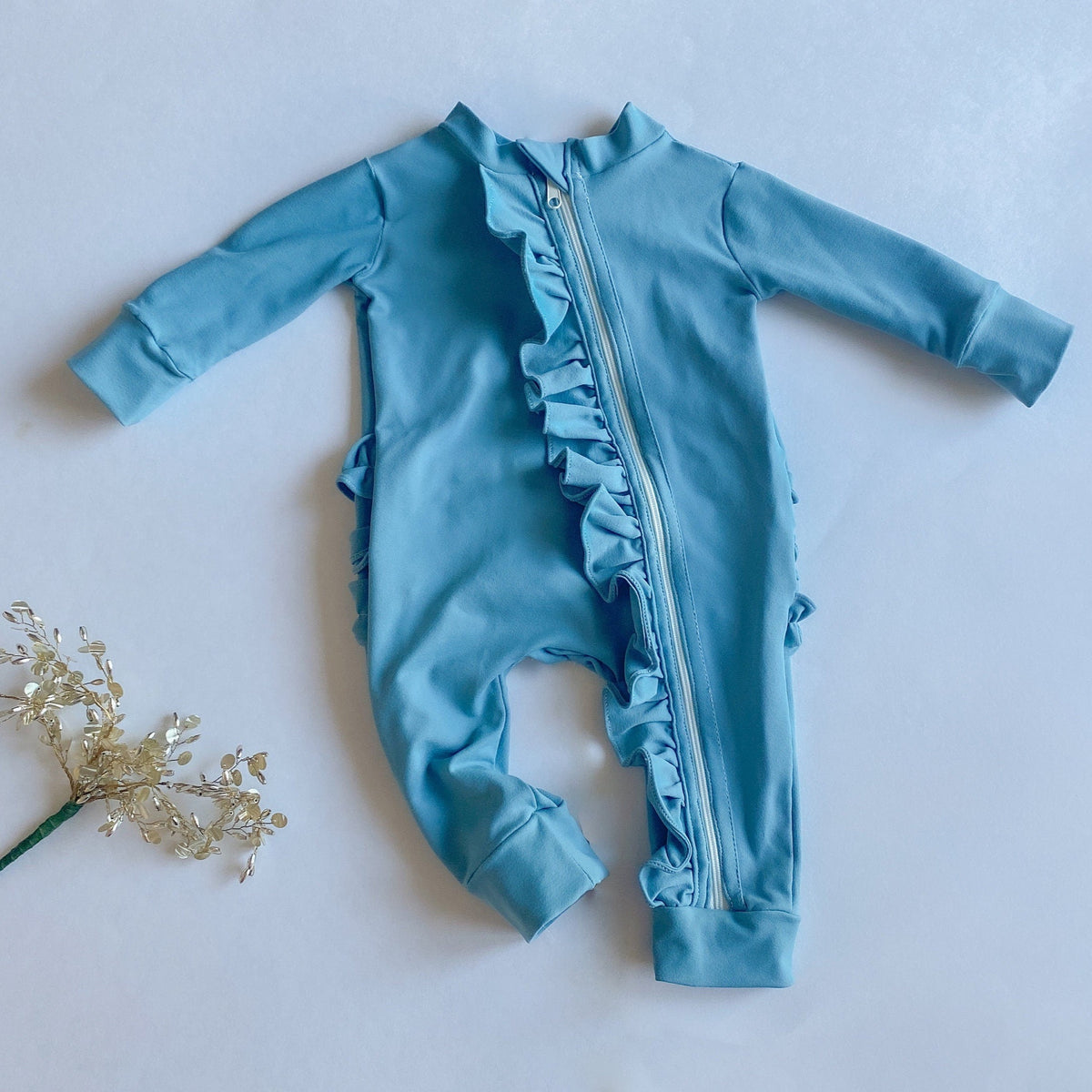 Ruffle zip romper sewing pattern for newborn PDF beginner pattern ...